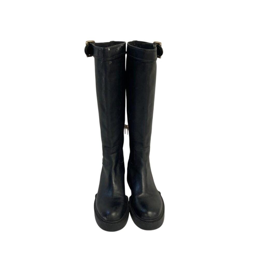 Coach Black CD53 Buckled Strap Lilli Boots Size 9 - Picture 6 of 6
